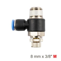Flow Control Swiv. Elbow Pu 8mm X 3/8' M